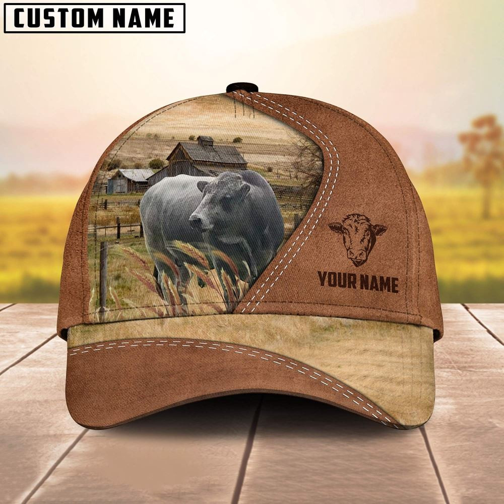 Cattle of Laurie Customized Name Brown Cap Farmer Baseball Cap Gift For Farmer