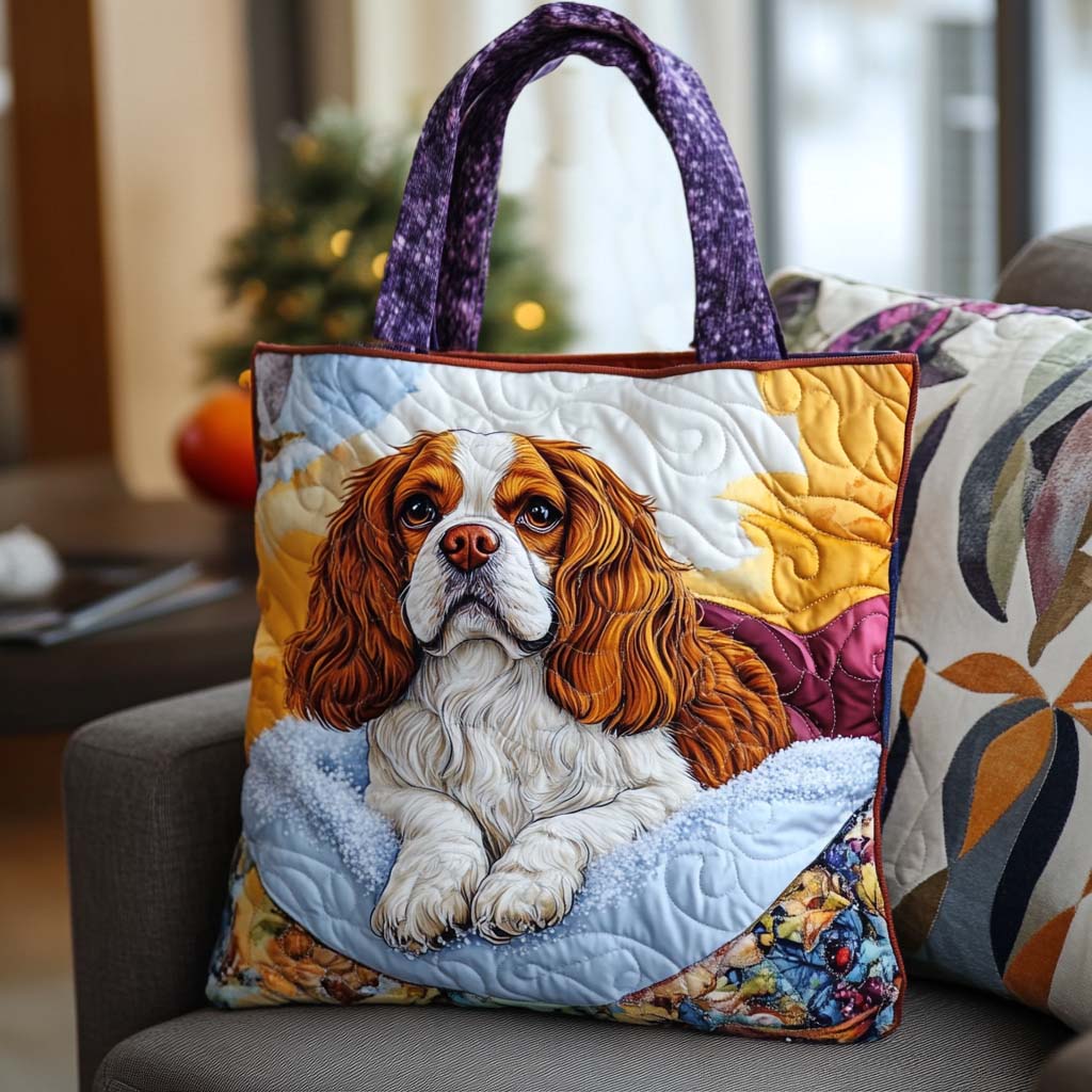 Cavalier Glow Quilted Tote Bag Christmas Gifts For Husband