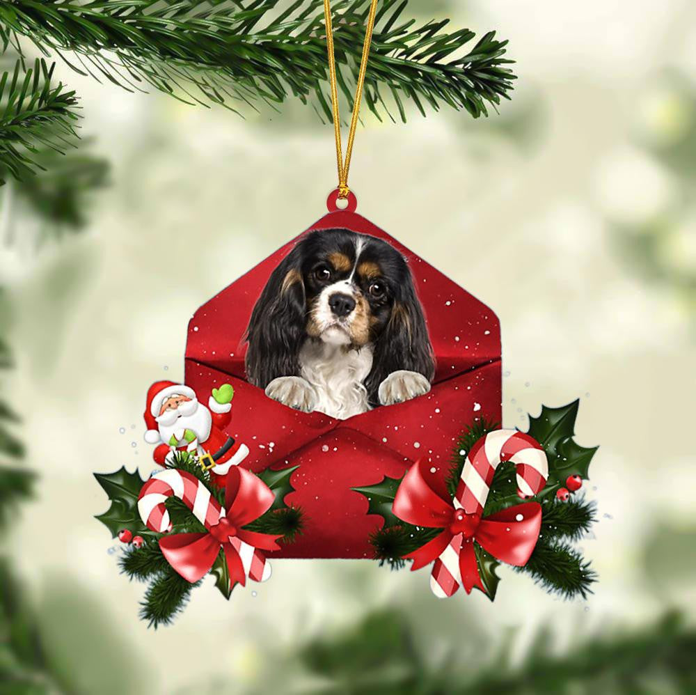 Cavalier King Charles Spaniel Christmas Letter Shaped Ornament  Acrylic Dog Christmas Ornament Xmas Dog Gifts