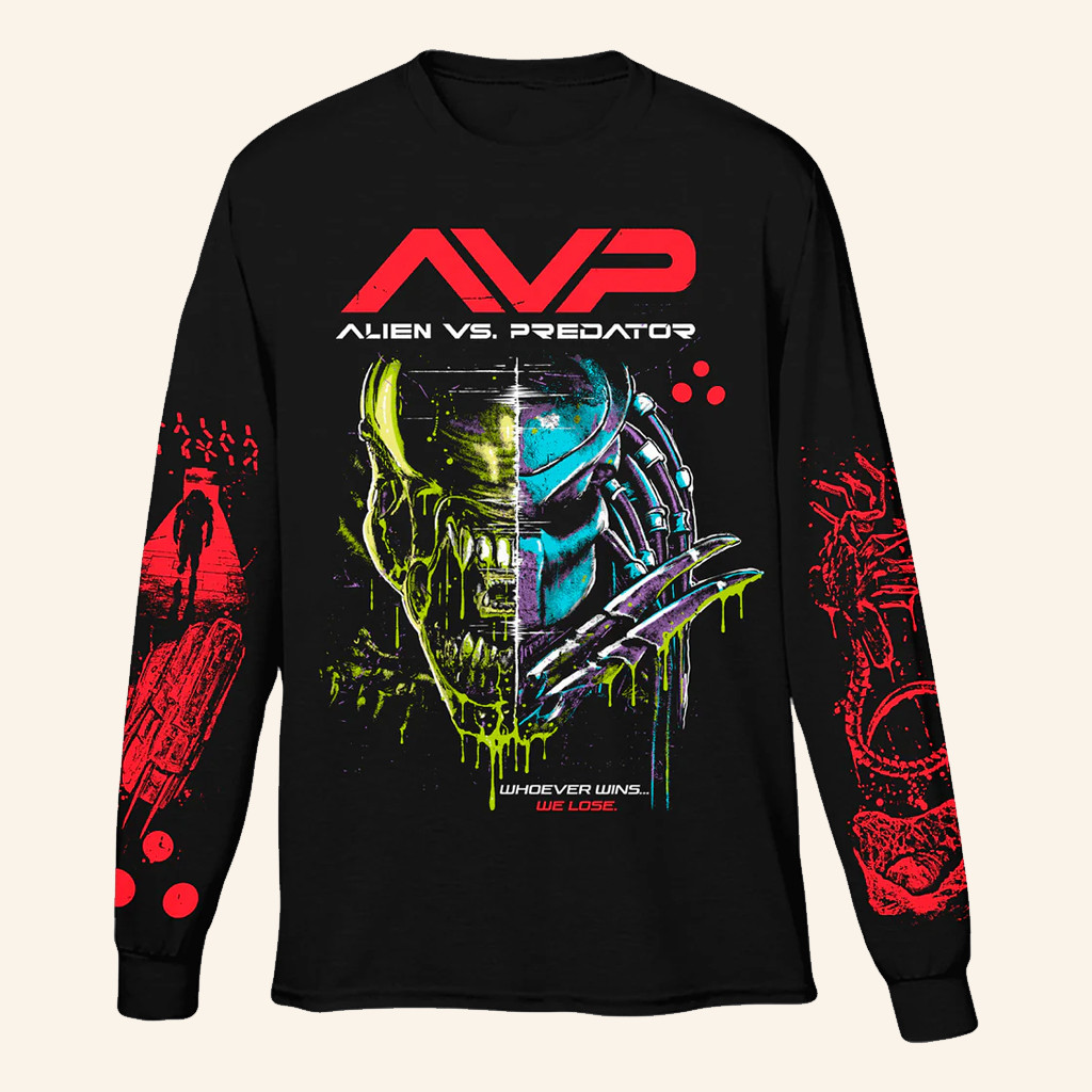 Cavity Colors Merch AVP Showdown Long Sleeve Shirt Great Gifts For Horror Lovers