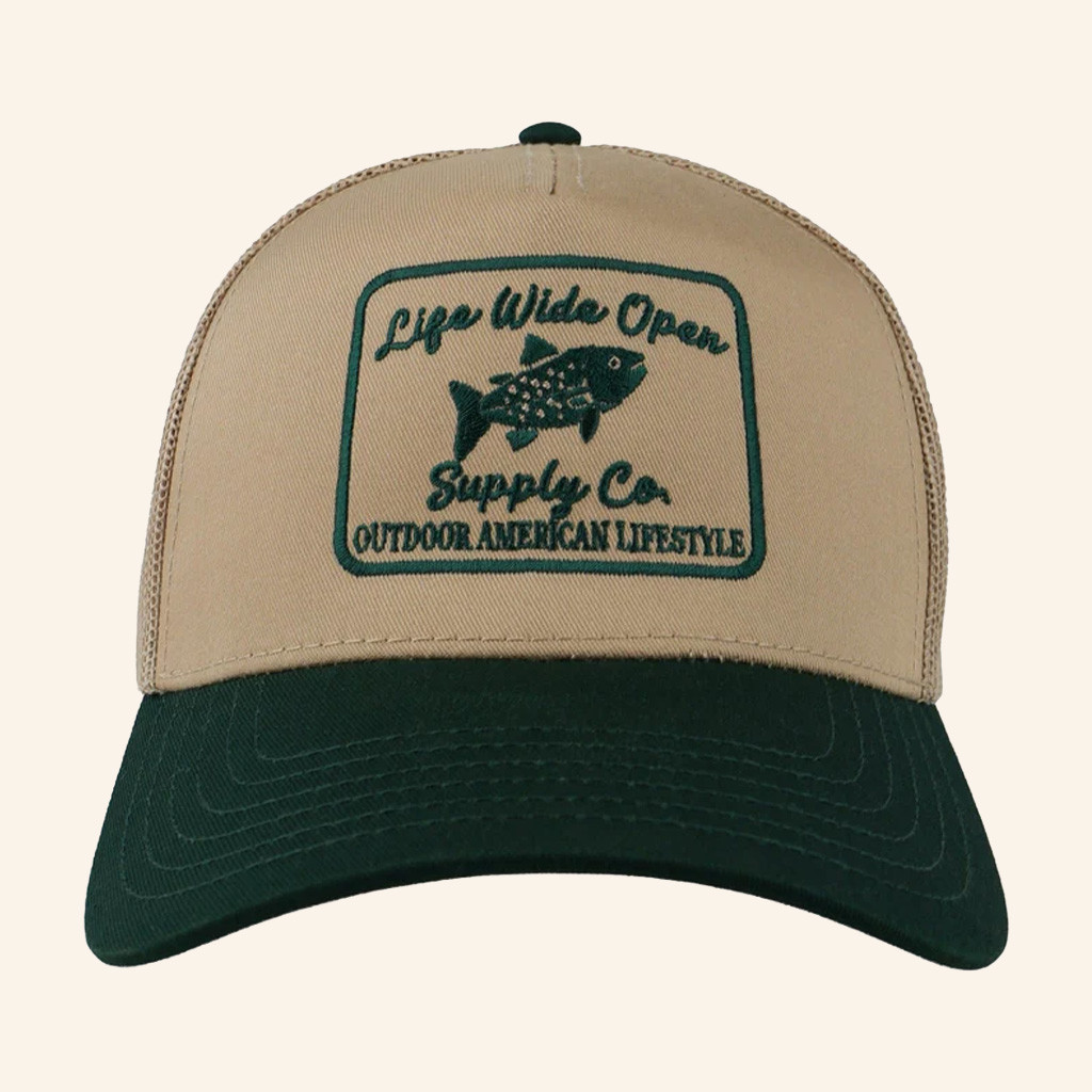 CBOYSTV Merch Embroidered Fishing Trucker Hat Life Wide Open Hat Christmas Present For Dad CBOYSTV Merch Embroidered Fishing Trucker Hat Life Wide Open Hat Christmas Present For Dad