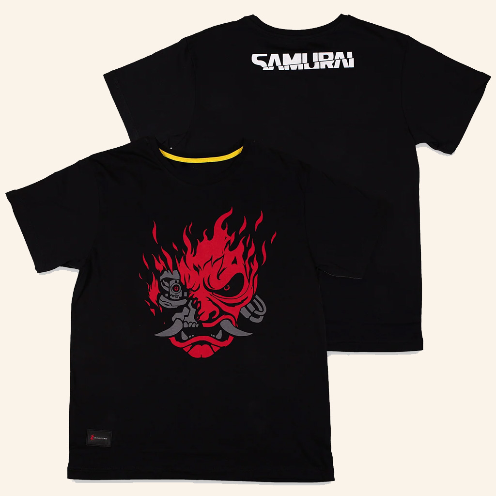 CD Projekt Red Merch Cyberpunk 2077 Classic Samurai T-Shirt Christmas Presents For Boyfriend