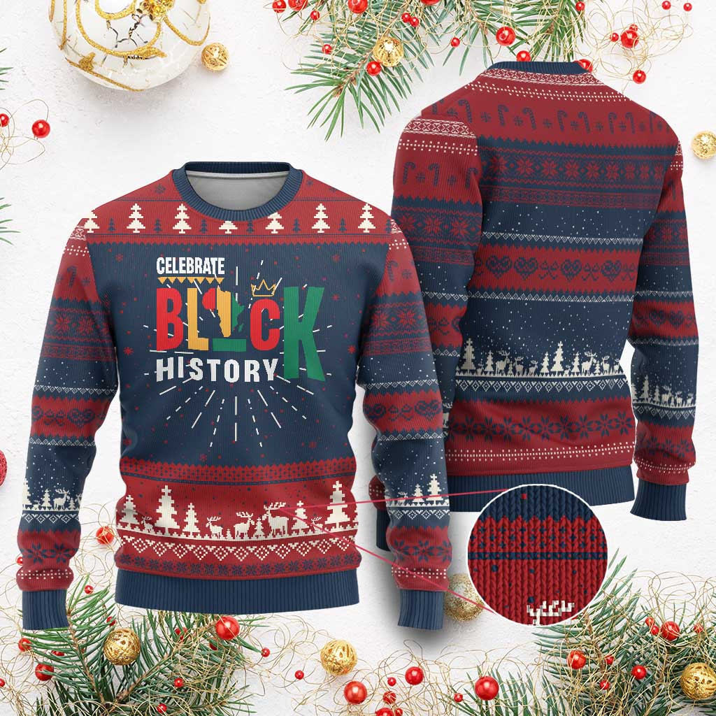Celebrate Black History Ugly Christmas Sweater African American History Gift For Men