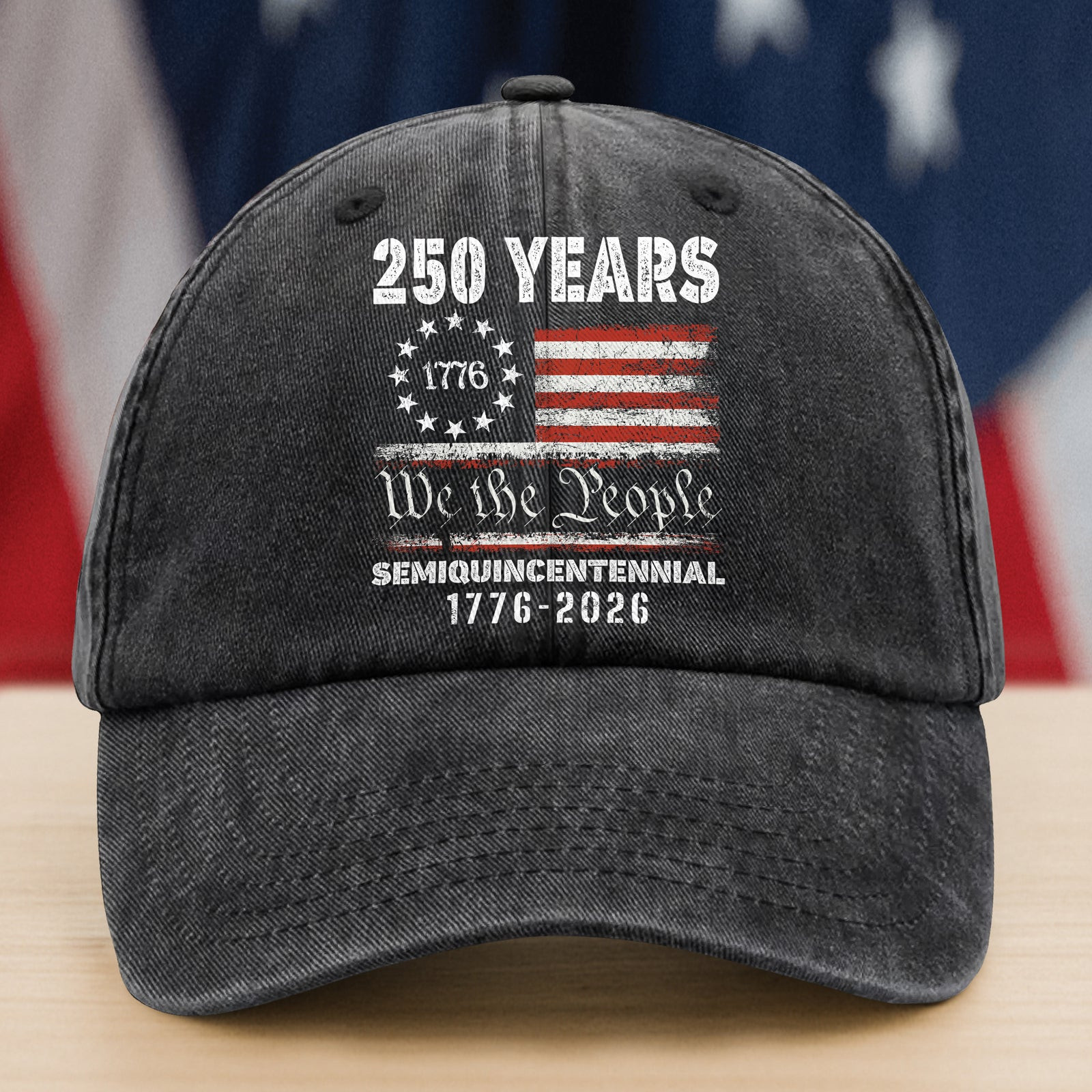 Celebrate Our America 250th Anniversary United States Washed Denim Baseball Cap America 250 Merchandise Patriotic Gifts For Dad
