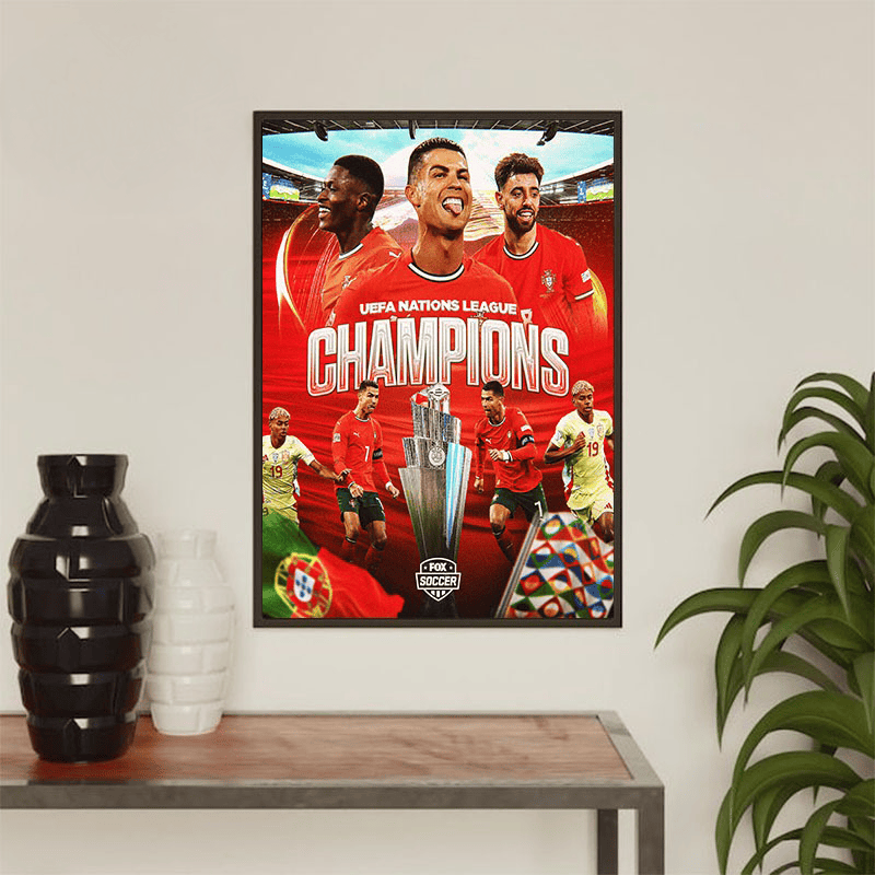 Celebrates Portugal The Champions UEFA Nations League Champion 2025 Poster Gift For Home Decor