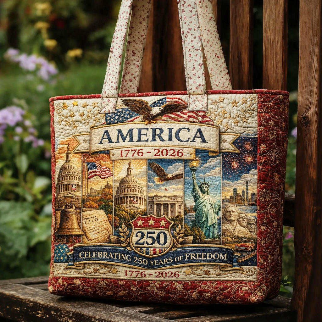 Celebrating 250 Years Of Freedom America 1776 2026 Tote Bag Best 4Th Of July Tote Bag