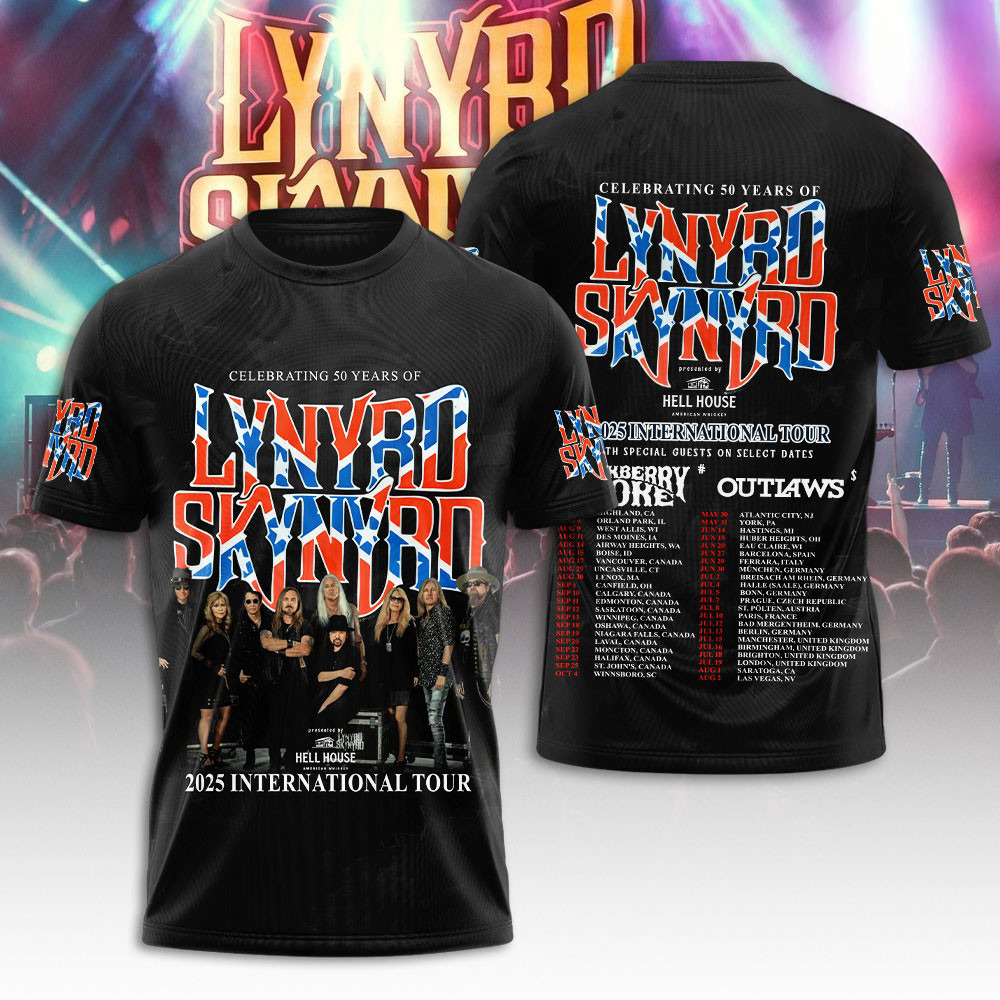 Celebrating 50 Year Of Lynyrd Skynyrd Hell House T-Shirt Gifts For Music Lovers