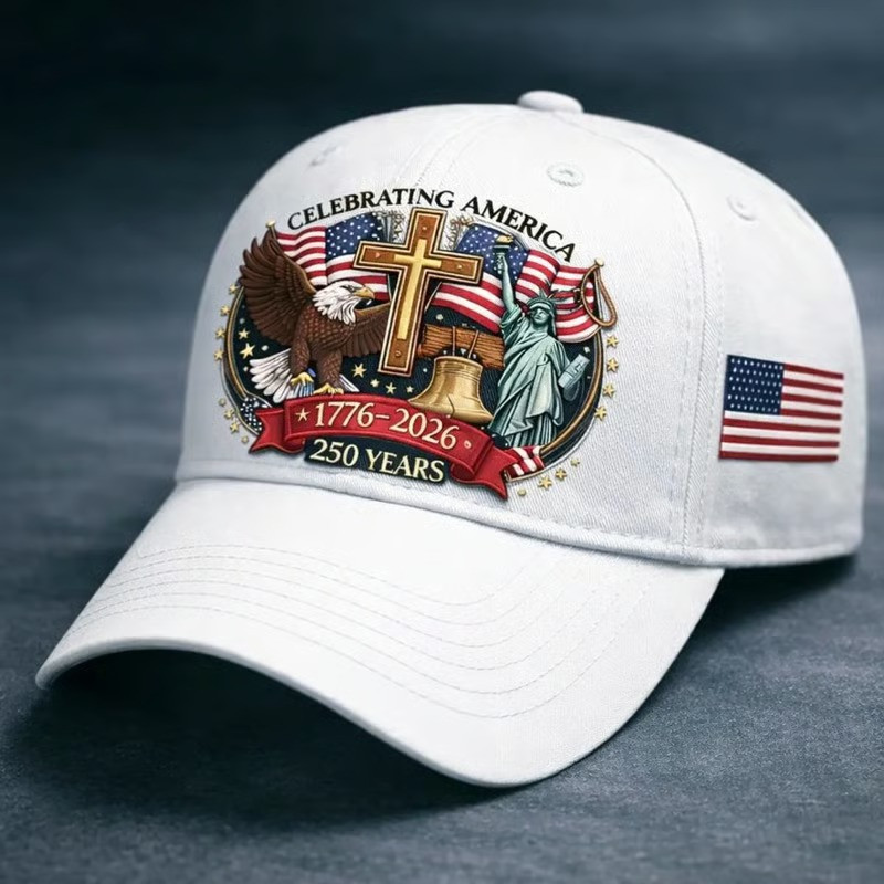 Celebrating America 250 Years Baseball Cap 1776 2026 Patriotic Landmark Hat Gift For Fans