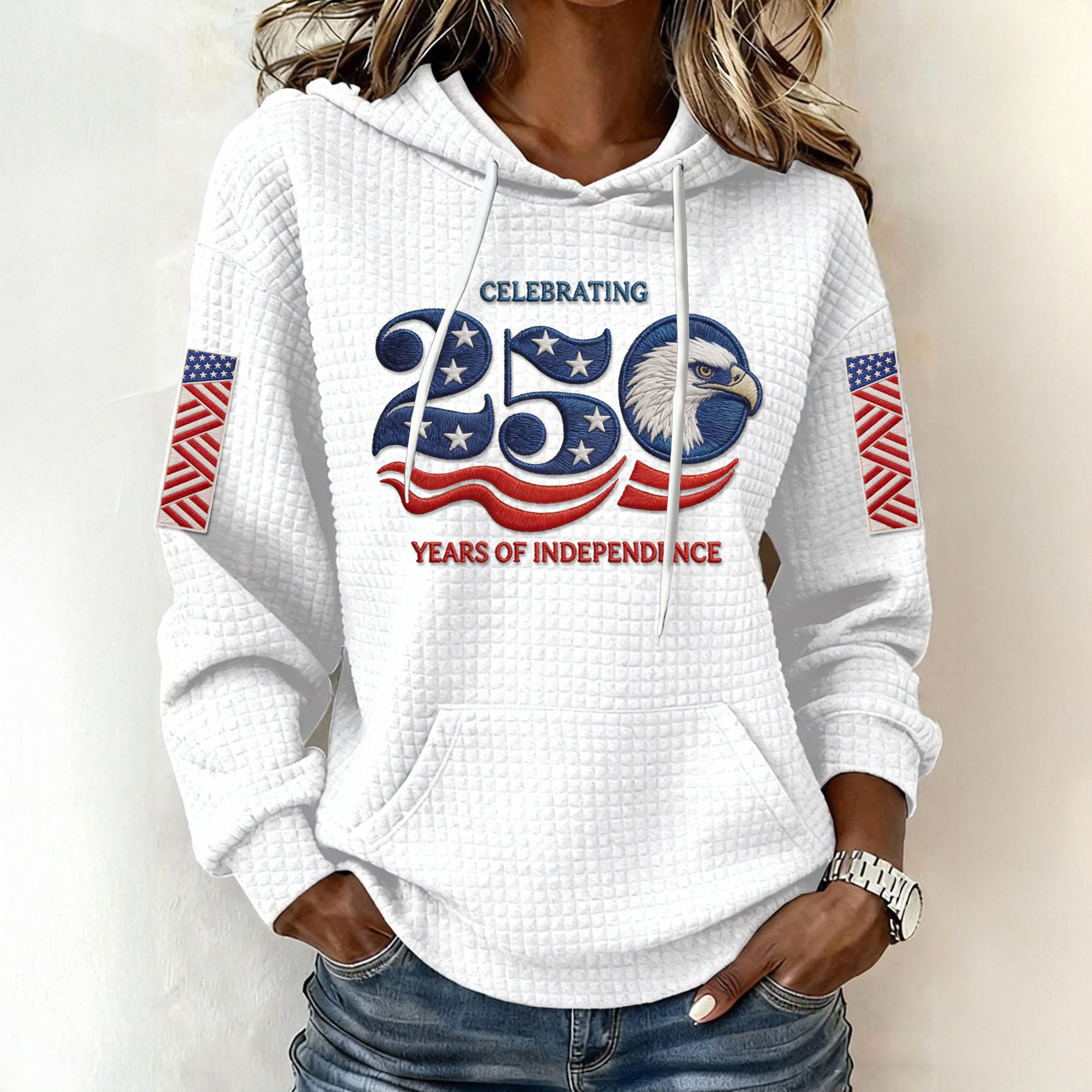 Celebrating America 250 Years Of Independence Graphic Hoodie America's Birthday Merch