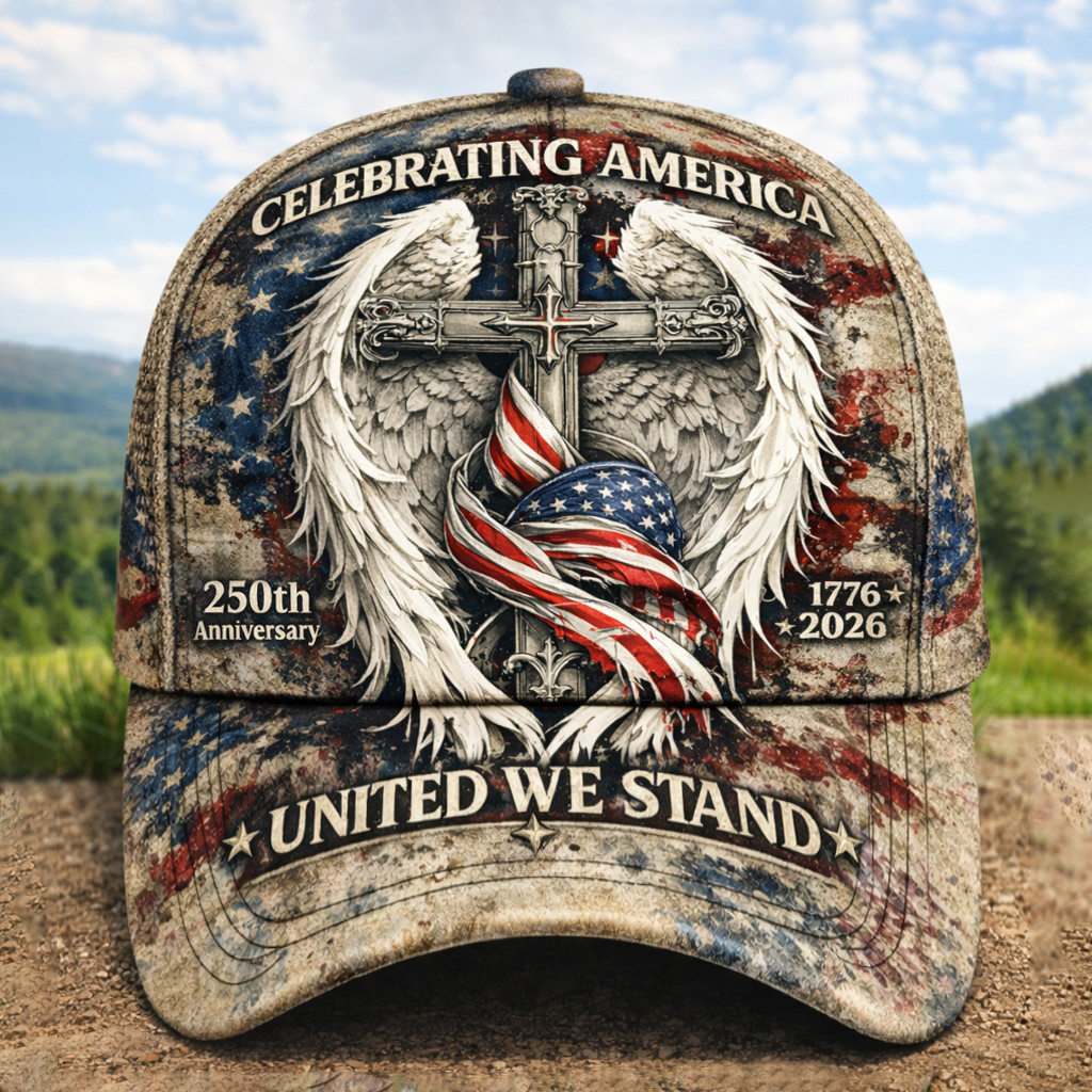Celebrating America 250th Anniversary 1776 2026 Hat United We Stand Baseball Cap Faith Gift Ideas