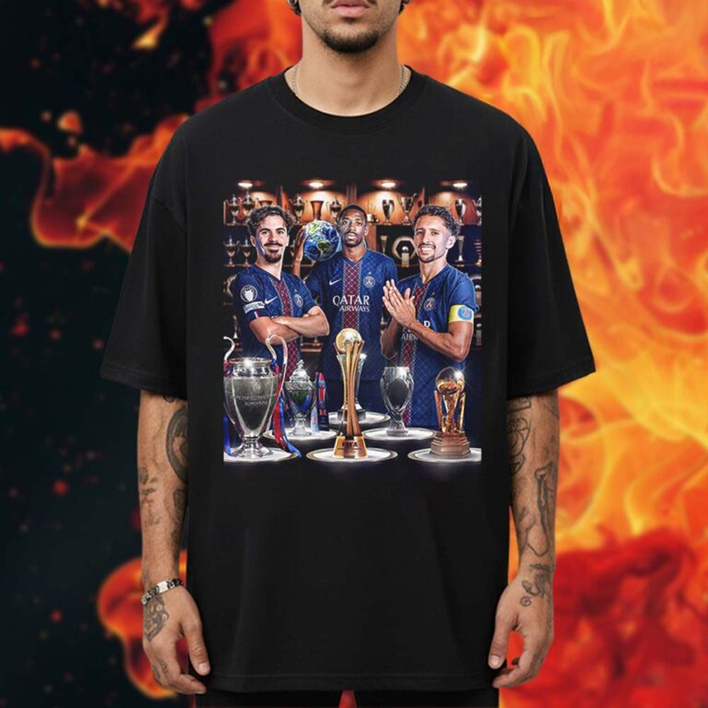 Celebration PSG Have Won Six Trophies In 2025 T-Shirt Unique Gifts For Football Lovers