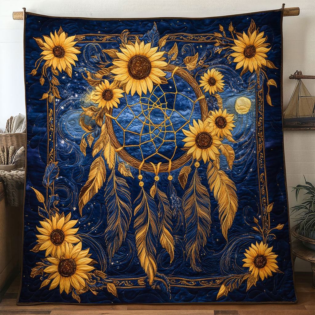 Celestial Bloom Dreamcatcher Quilt Elegant Quilt Blanket for Relaxing Evenings