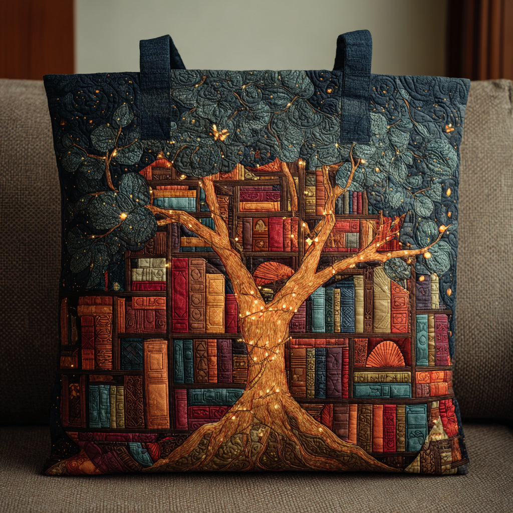 Celestial Book Quilted Tote Bag Best Gifts For Readers