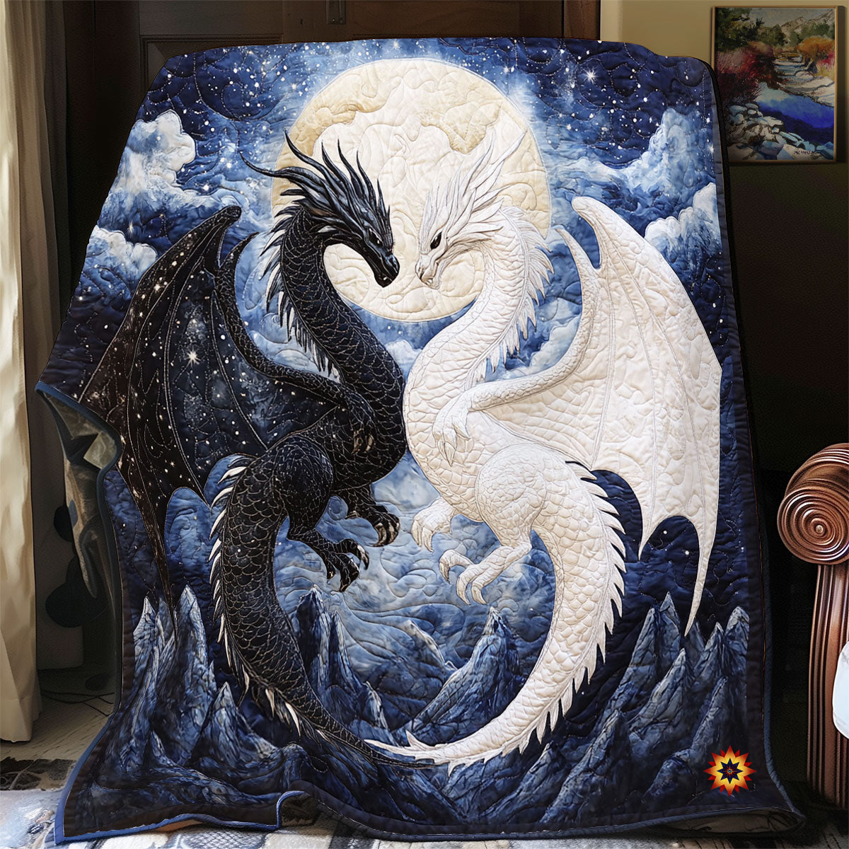 Celestial Dragon Quilt Blanket Winter Blanket Best Christmas Presents For Grandmothers