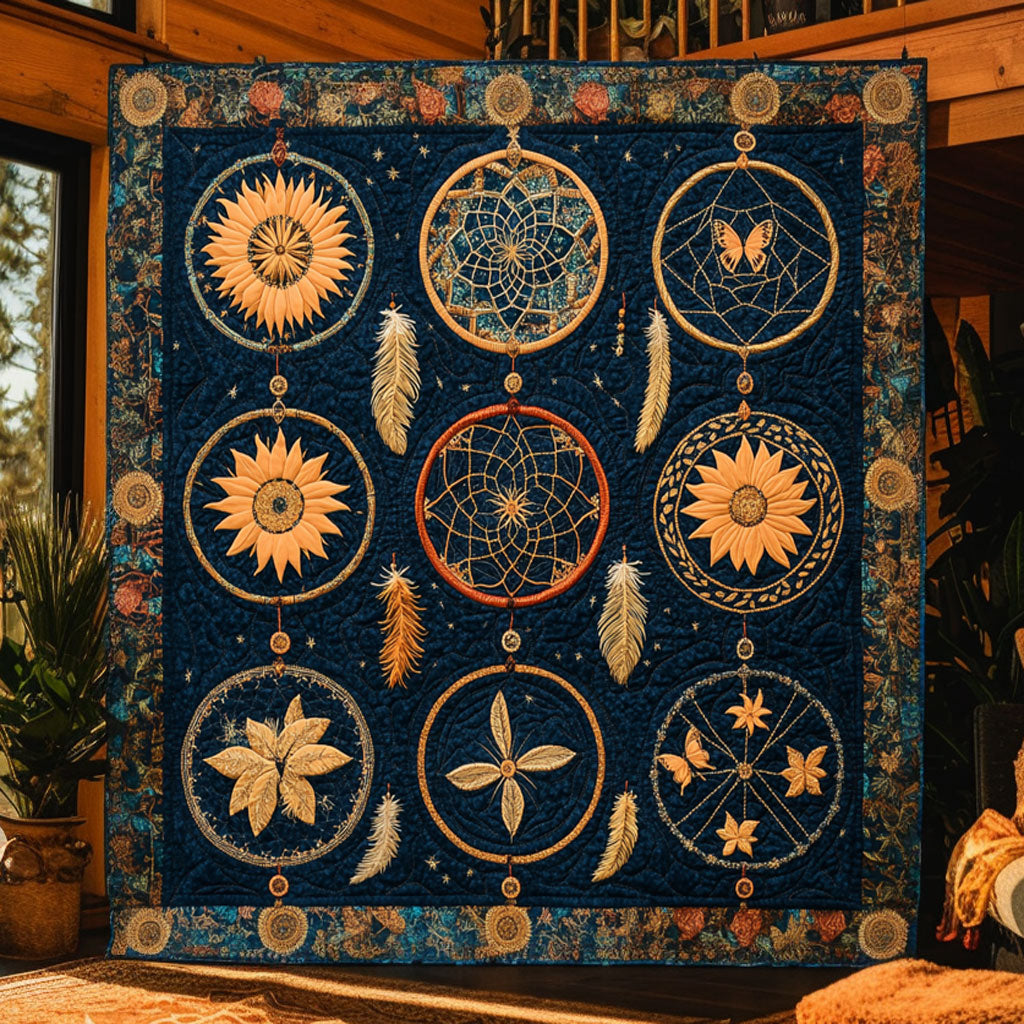 Celestial Dreamcatcher Glow Quilted Blanket Sofa Throws Gifts For New Dads