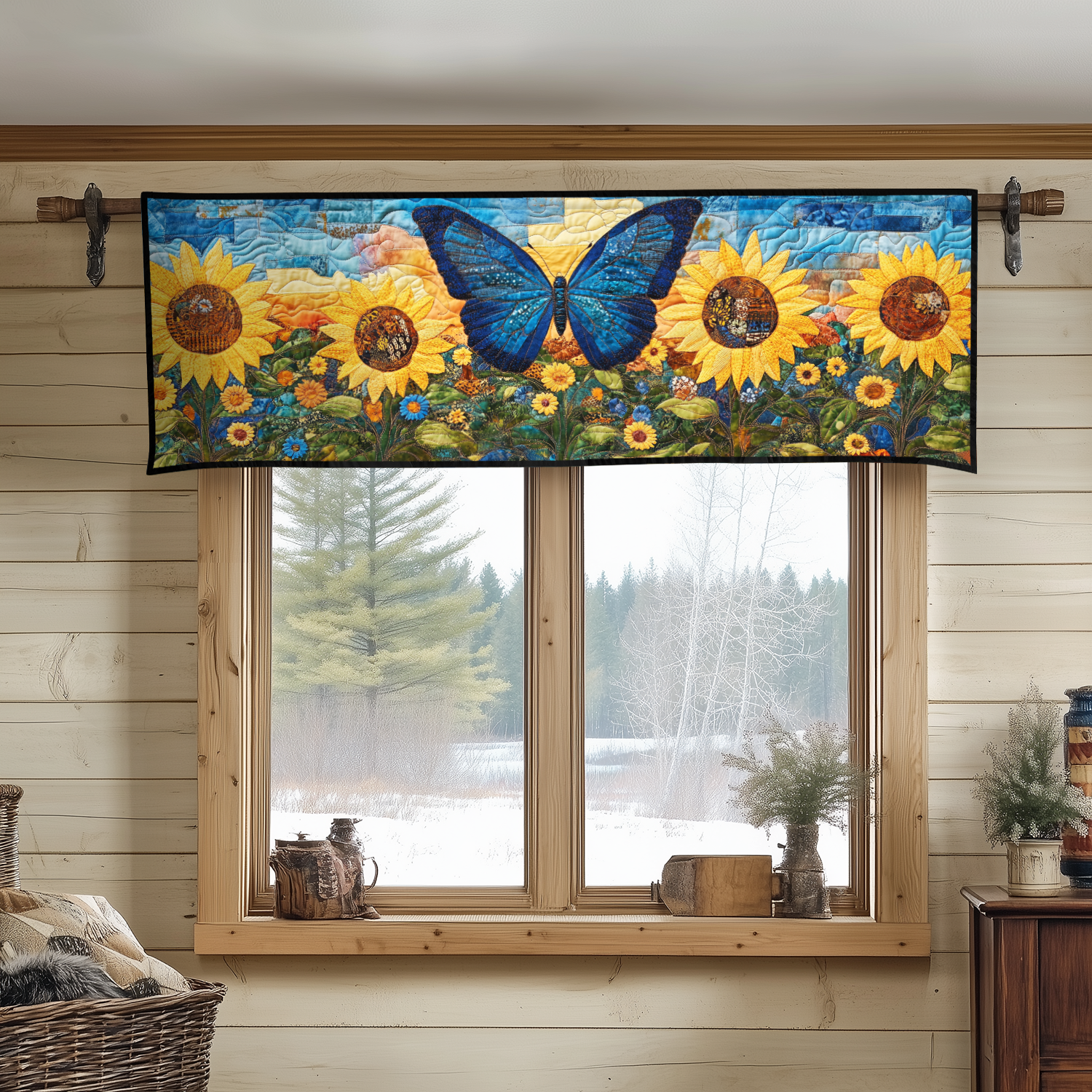 Celestial Flutter Quilted Valance Bathroom Quilted Valance Curtains Gifts For Mother In Law