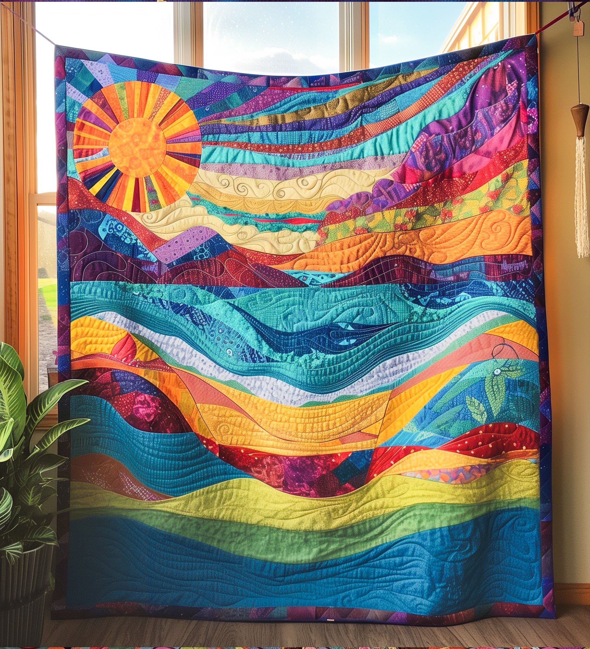 Celestial Harmony Quilted Blanket Unique Fleece Blankets