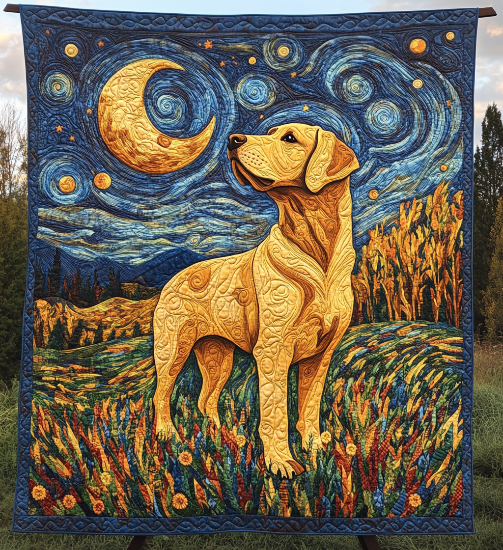 Celestial Labrador Quilted Blanket Dog Gift Ideas For Dog Owners