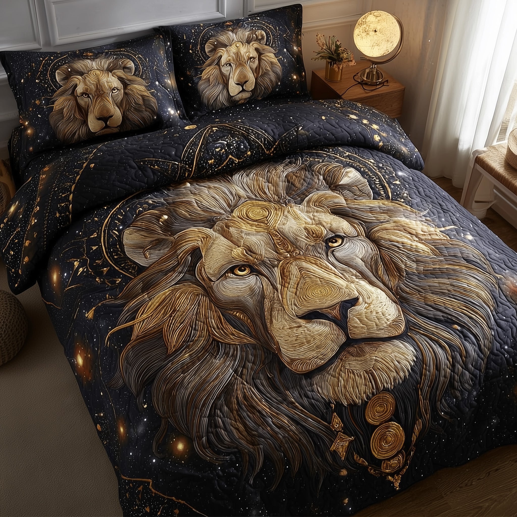 Celestial Lion Quilted Bedding Set Refresh Your Room