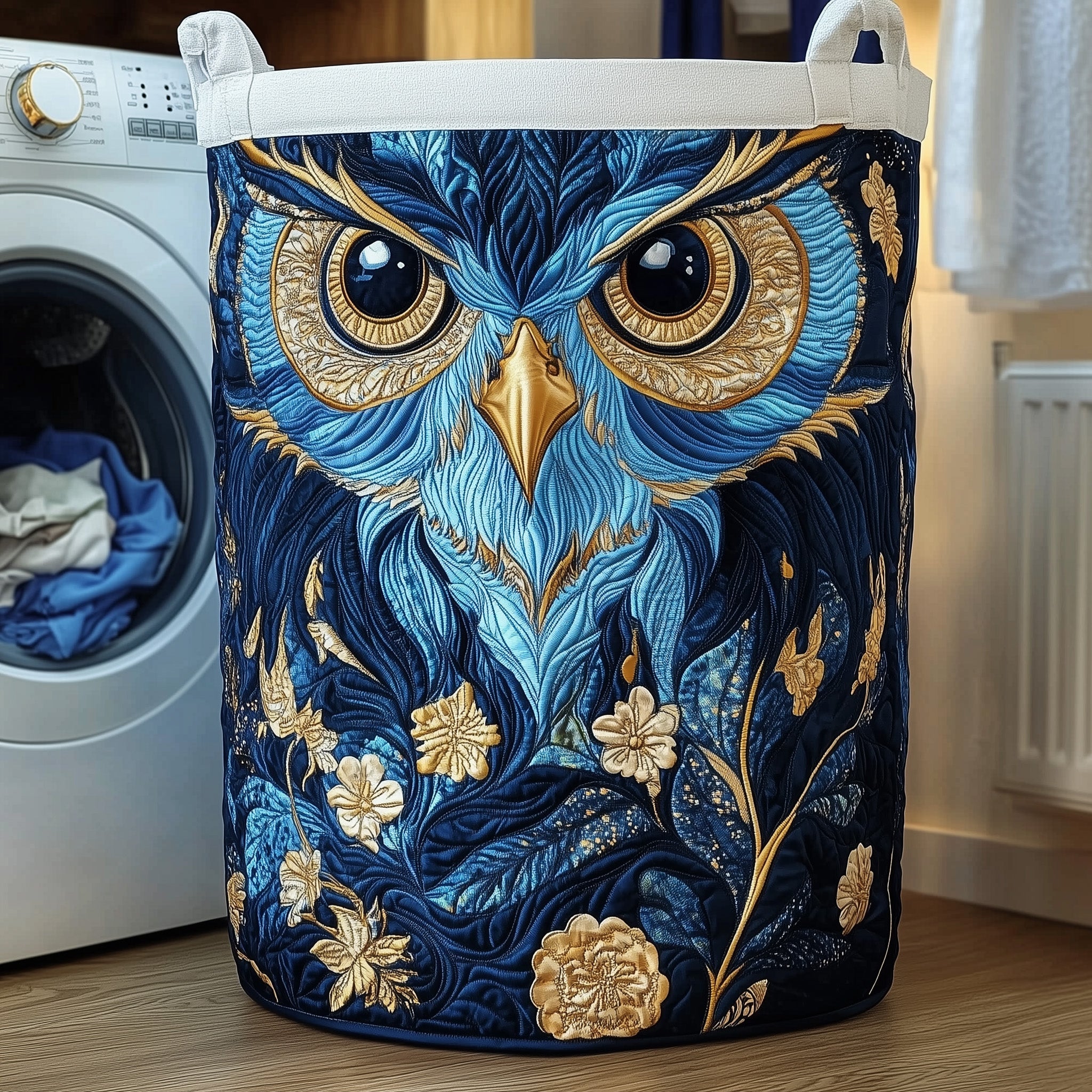 Celestial Owl Quilted Laundry Basket Best Gifts For Owl Lovers