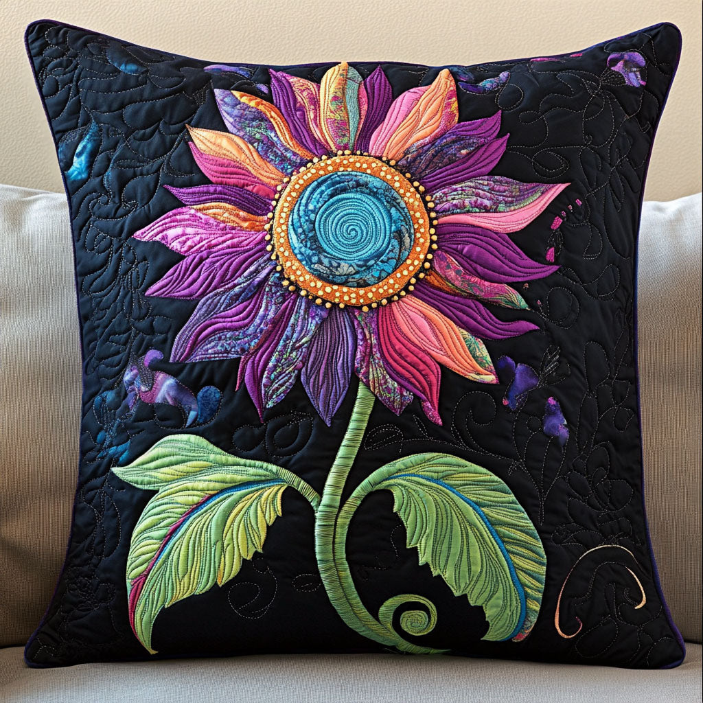 Celestial Petals Quilted Pillow Case Throw Pillow Cases Sunflower Gifts For Women