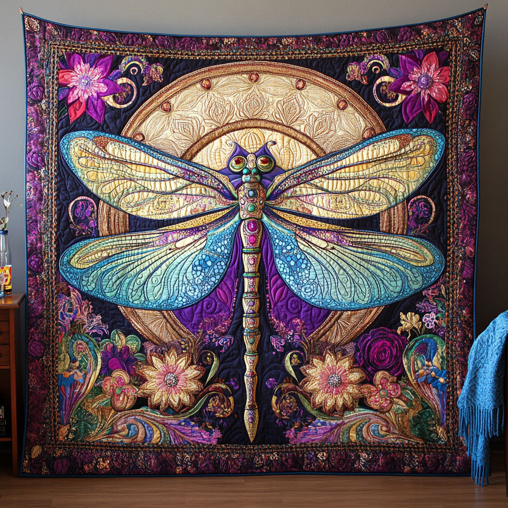 Celestial Wings Quilt Blanket Dragonfly Throws Birthday Gifts For Dragonfly Lovers