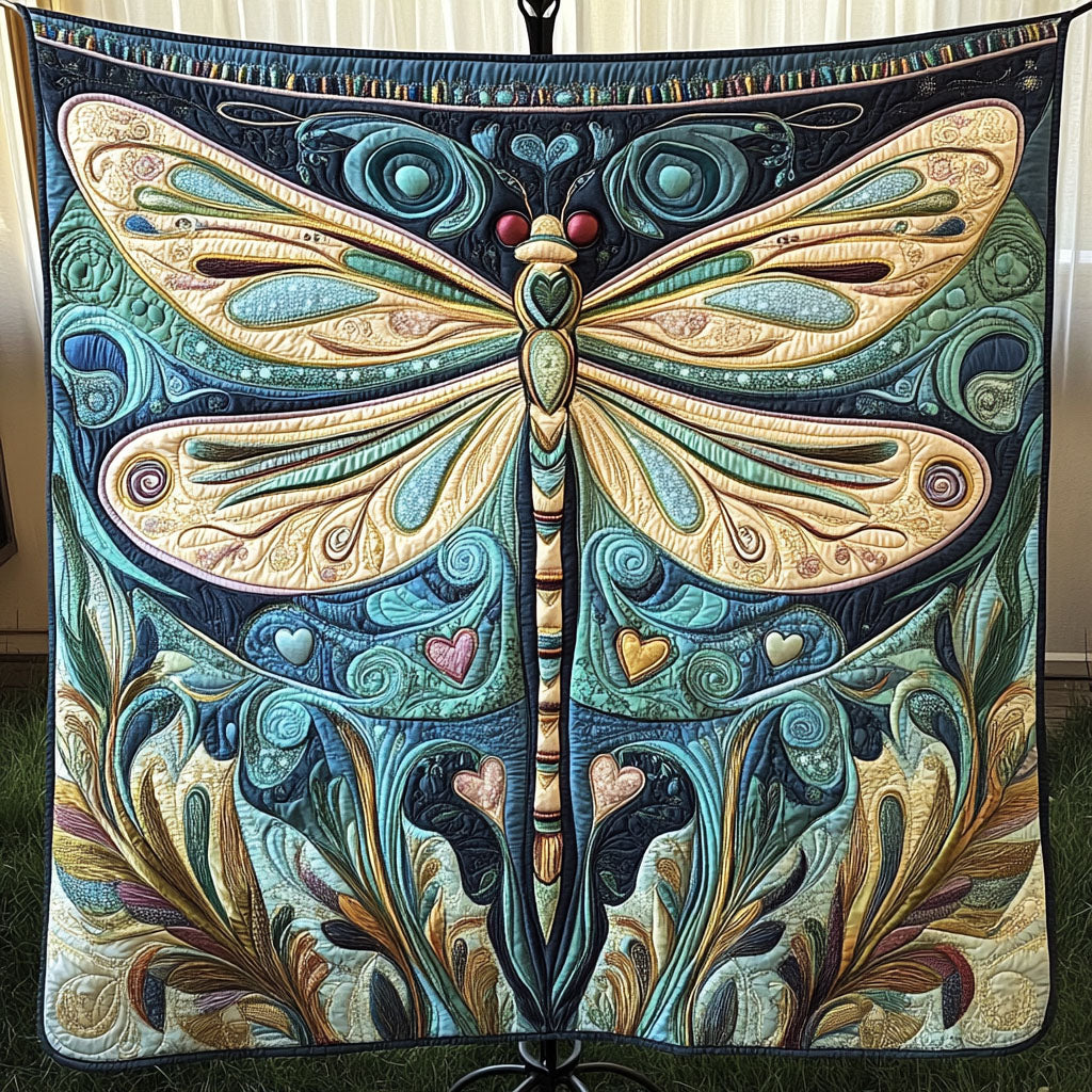 Celestial Wings Quilted Blanket Bedroom Decor Dragonfly Christmas Gifts
