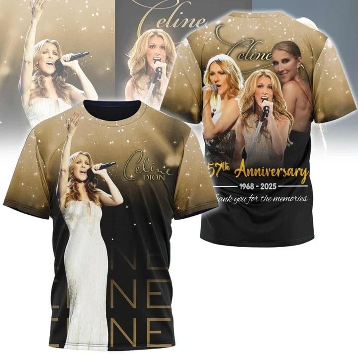 Celine 57th Anniversary 1968 2025 Thank You For The Memories T-Shirt Gifts For Music Enthusiasts
