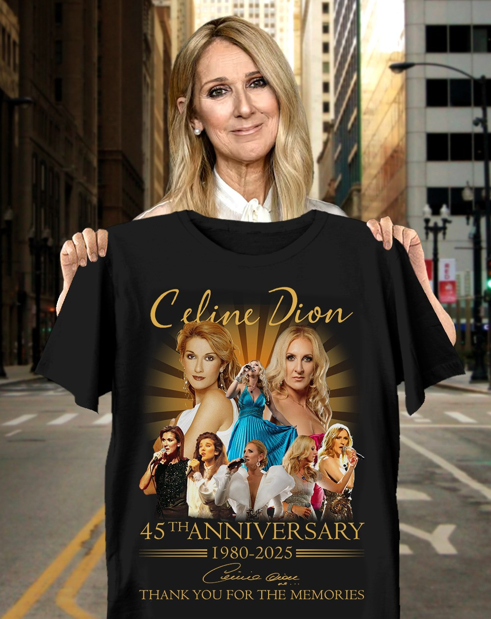 Celine Dion 45Th Anniversary 2025 Shirt Thank You For The Memories Gifts For Fans