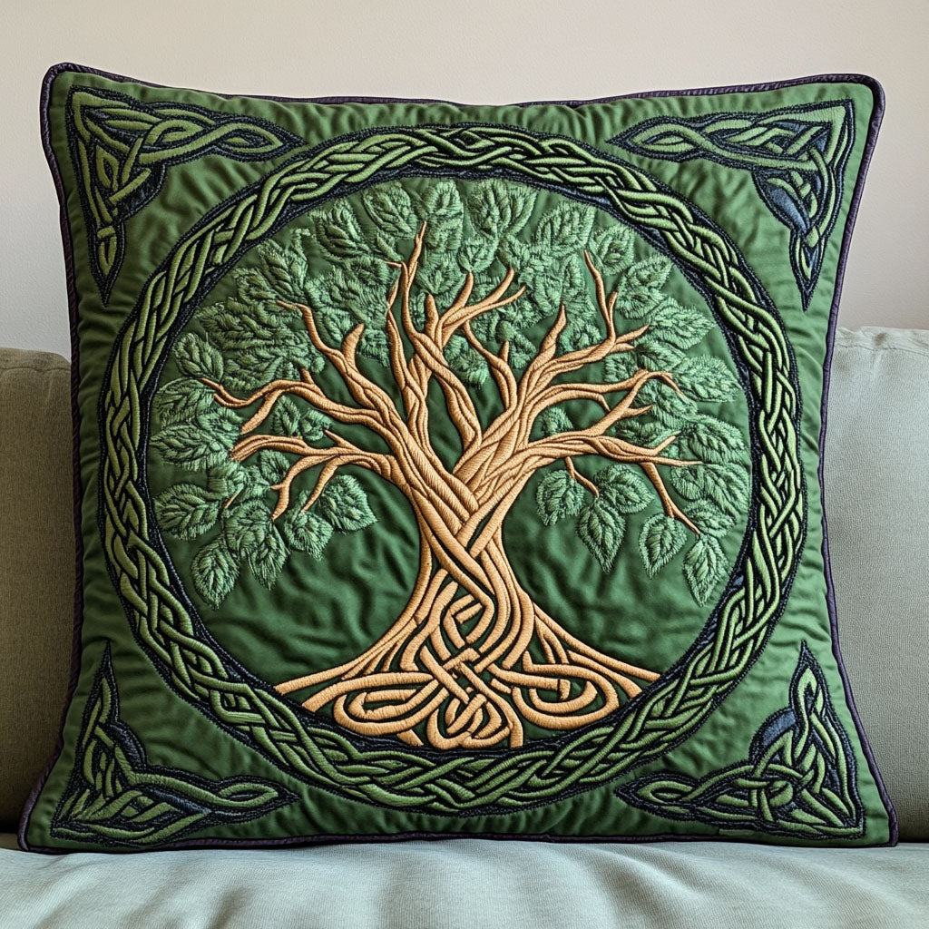 Celtic Branch Flow Quilted Pillow Case Decorative Pillow Cases Tree Of Life Gifts For Him