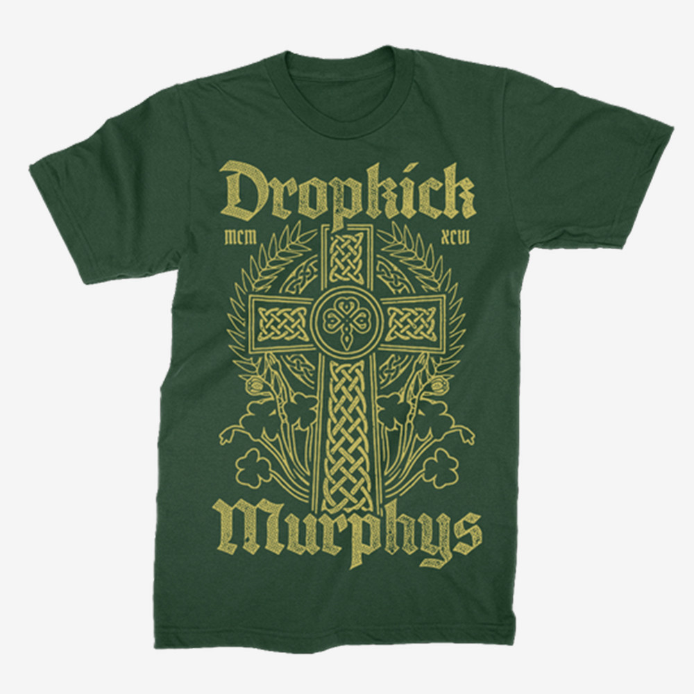 Celtic Cross Dropkick Murphys T-Shirt Dropkick Murphys Clothing Line Gift Ideas For Fans