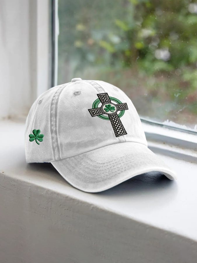 Celtic Cross Saint Patrick's Day Hat Embroidered St Patrick's Day Hat Ireland Forever Cap Gifts