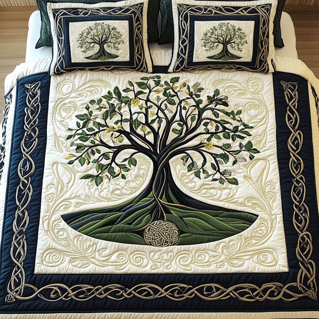 Celtic Essence Quilted Bedding Set Comforter Sets Father In Law Christmas Gift