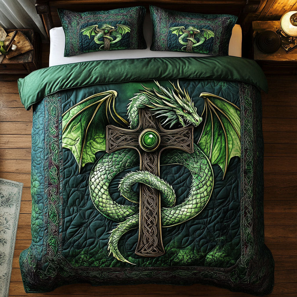 Celtic Flamekeeper Quilted Bedding Set Duvet Cover Bedspread  Bedroom Decor Gifts For Ladies