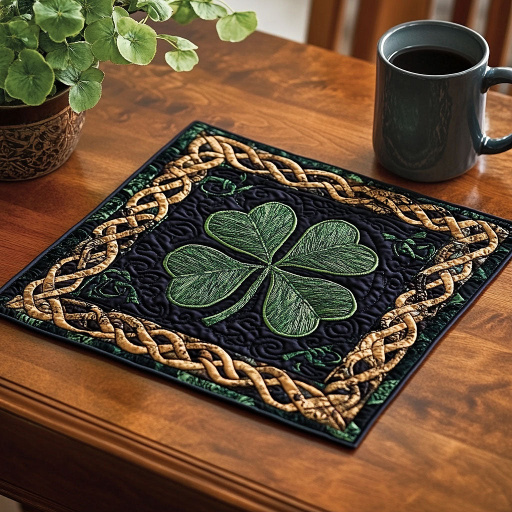 Celtic Heart Quilted Placemat Dining Table Decor St Patrick's Day Gift Ideas