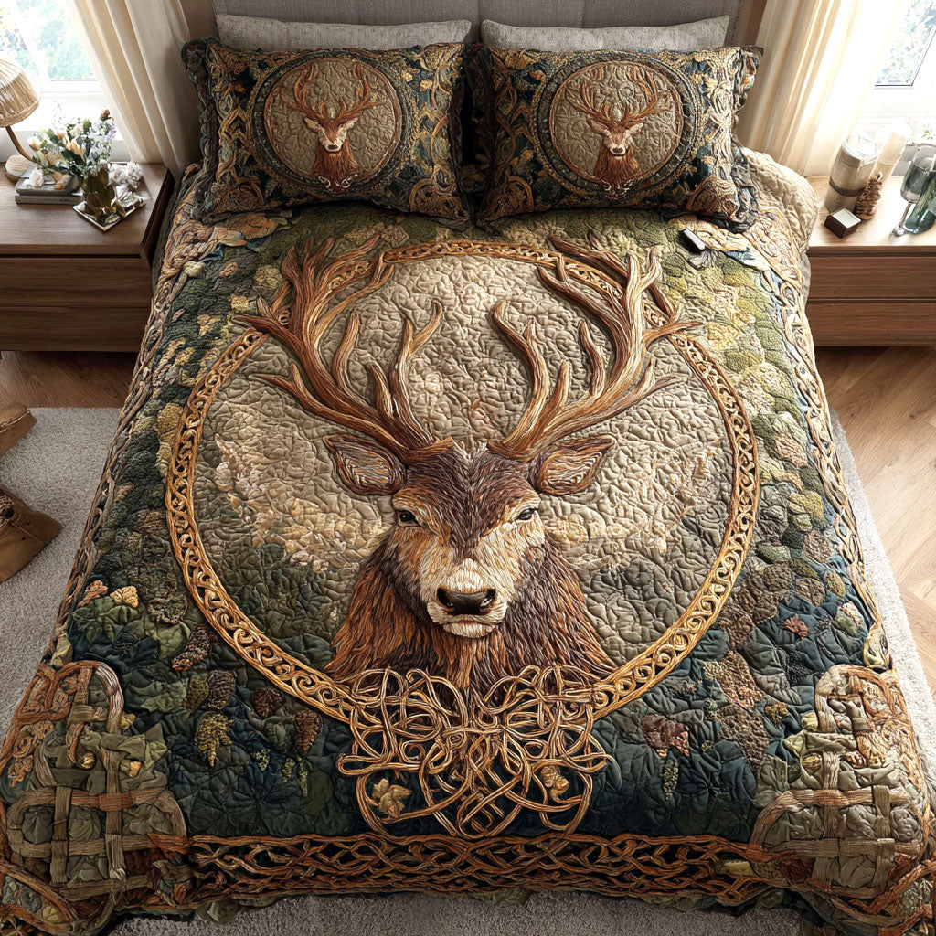Celtic Majesty Quilted Bedding Set Bedroom Decor Ideas Top Gifts For Deer Hunters