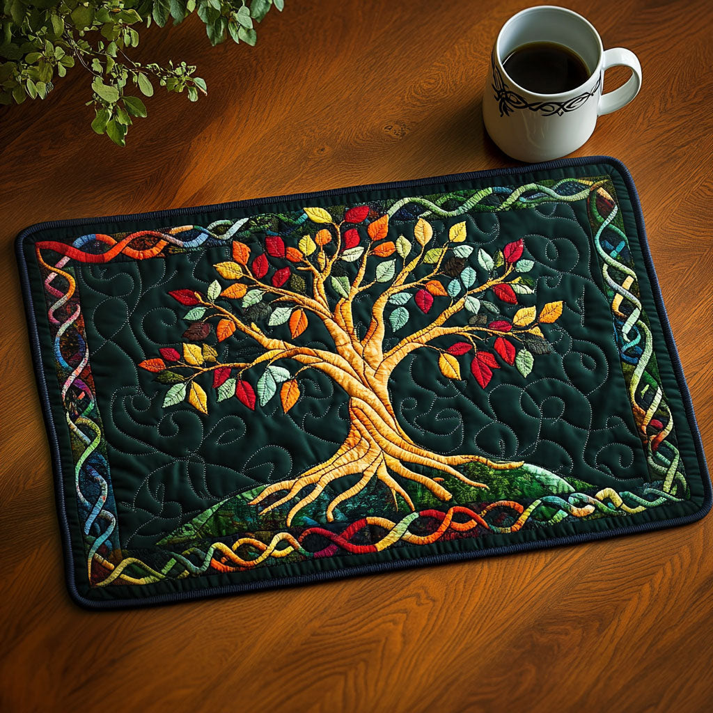 Celtic Roots Quilted Placemat Home Decor Items Tree Of Life Themed Gifts