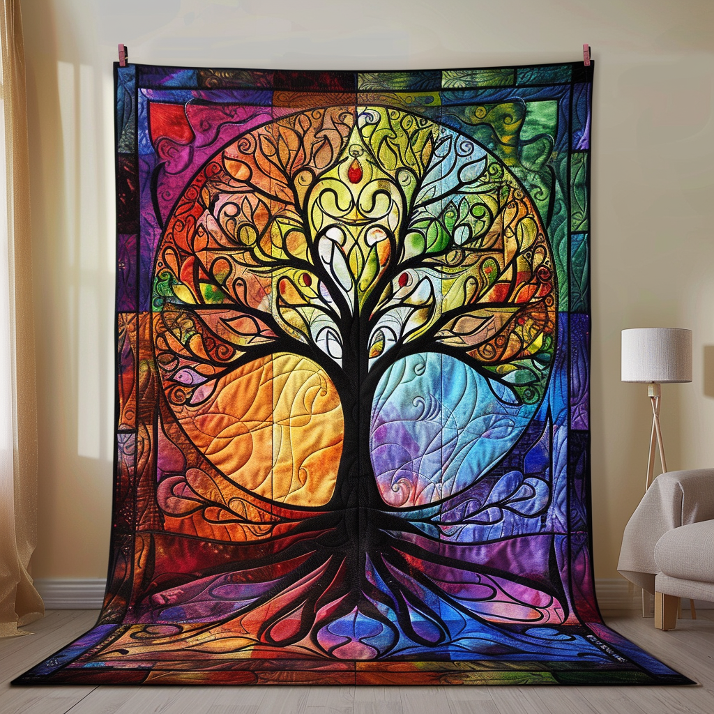 Celtic Tree of Life Art Quilted Blanket Tree Of Life Gifts For Her