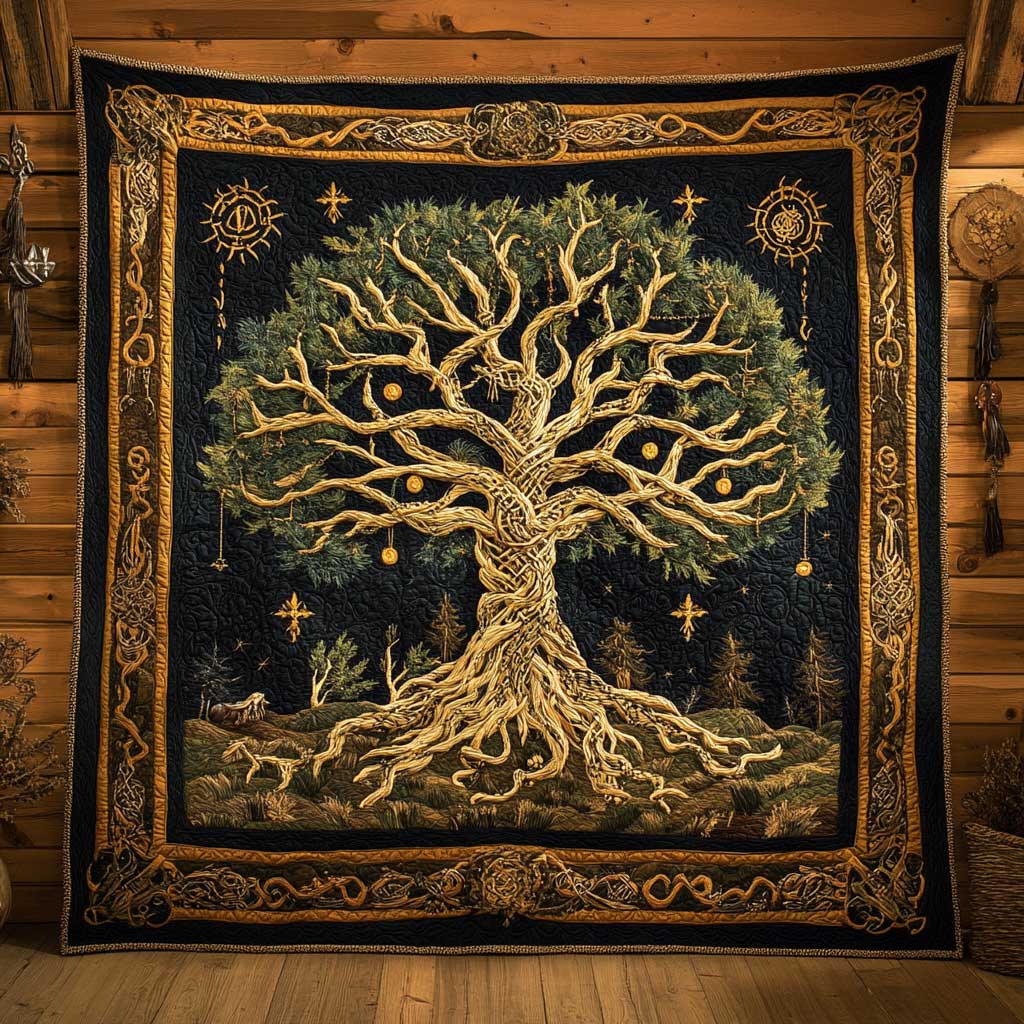 Celtic Tree Of Life Legacy Quilt Soft Quilt Blanket Gift to Warm Hearts