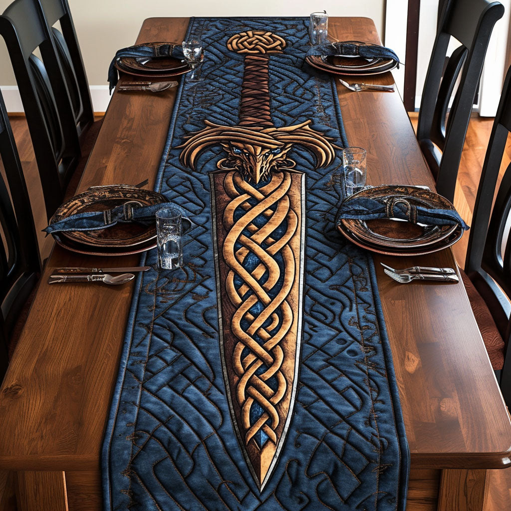 Celtic Winds Quilted Table Runner Dining Table Decor Gifts For Viking Lovers