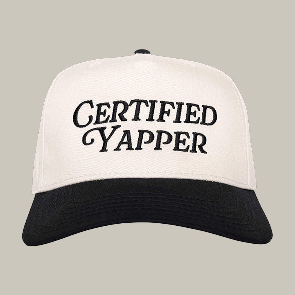Certified Yapper Two Toned Hat Funny Slogan Hat Katydid Merch