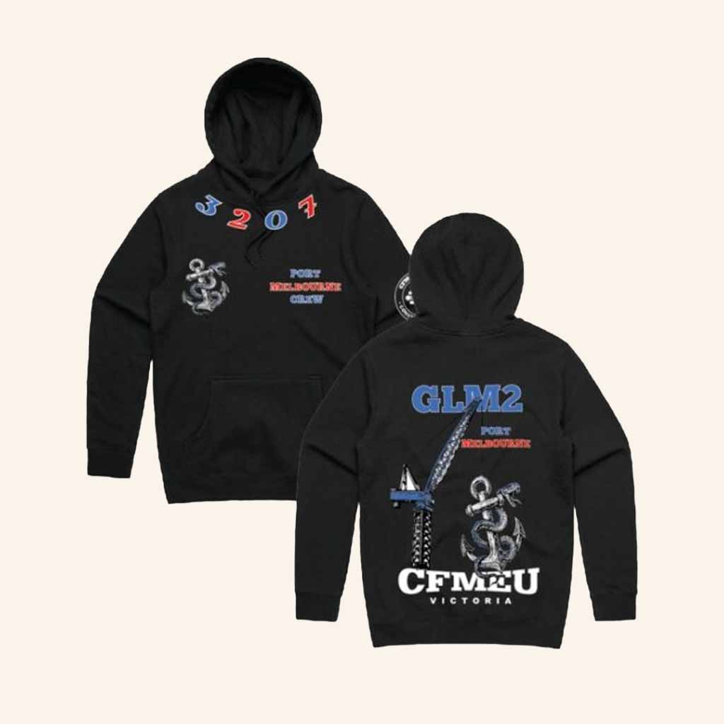 CFMEU Merch Glm2 Port Melbourne Hoodie Birthday Present For Son CFMEU Merch Glm2 Port Melbourne Hoodie Birthday Present For Son