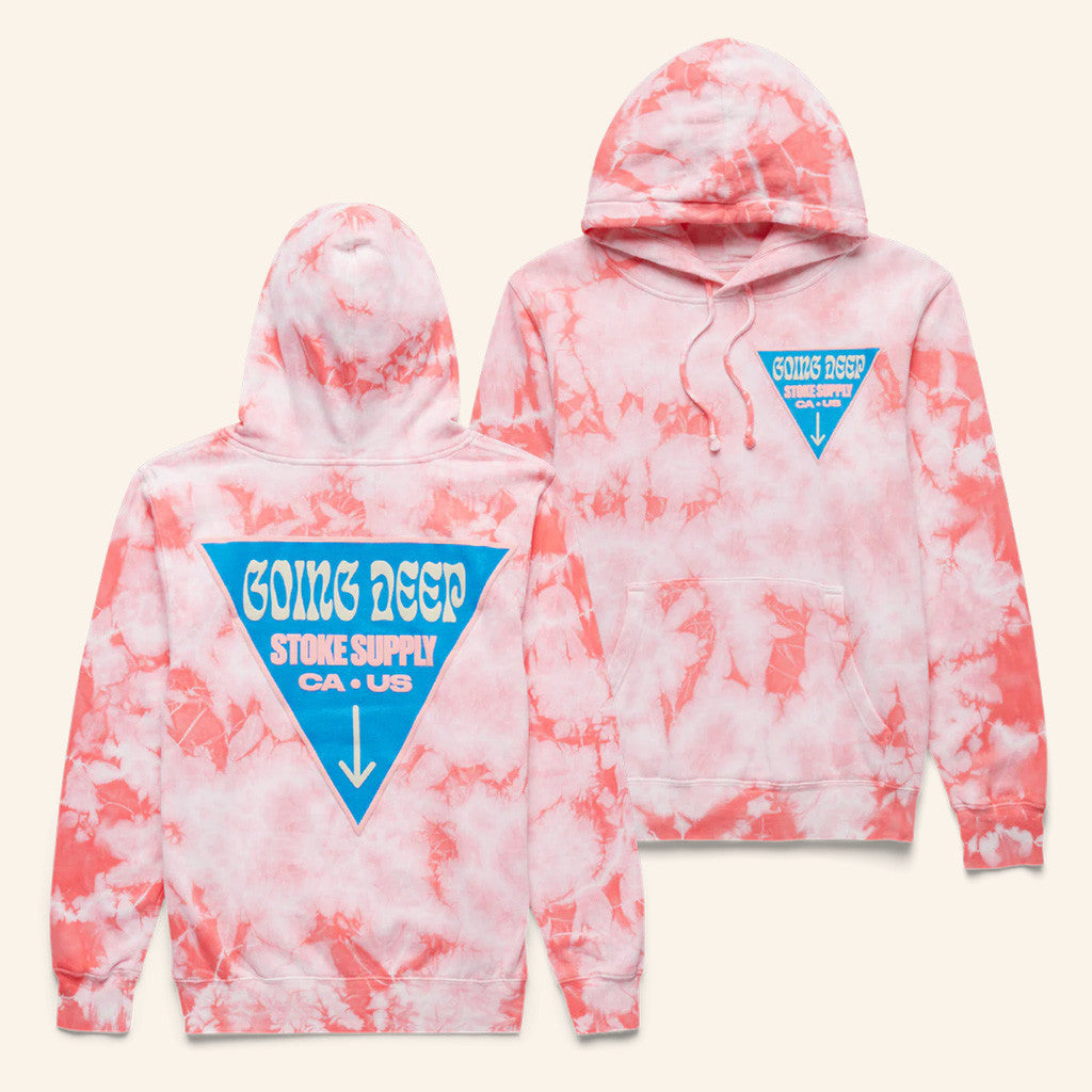 Chad And Jt Merch Going Deep Coral Tie-Dye Hoodie Unique Gifts For Wife Chad And Jt Merch Going Deep Coral Tie-Dye Hoodie Unique Gifts For Wife