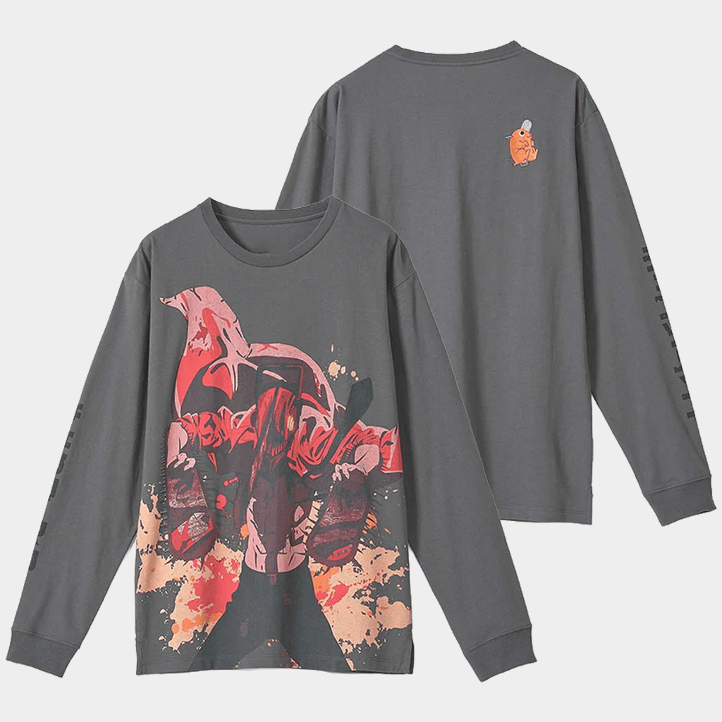 Chainsaw Man Merch Chainsaw Man X Graniph Chainsaw Man Long Sleeve Shirt Anime Lovers Gifts