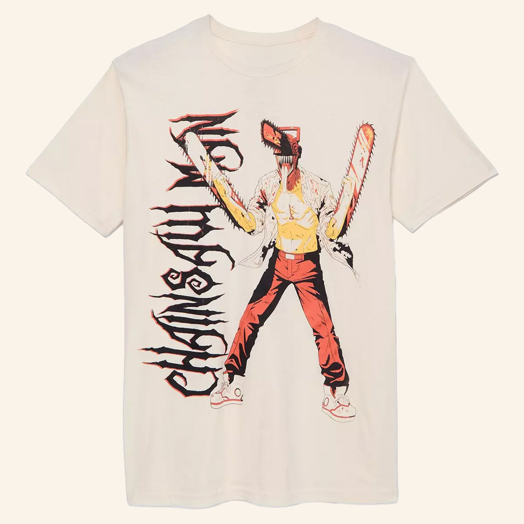Chainsaw Man Merch Denji Portrait T-Shirt Cool Gifts For Anime Lovers