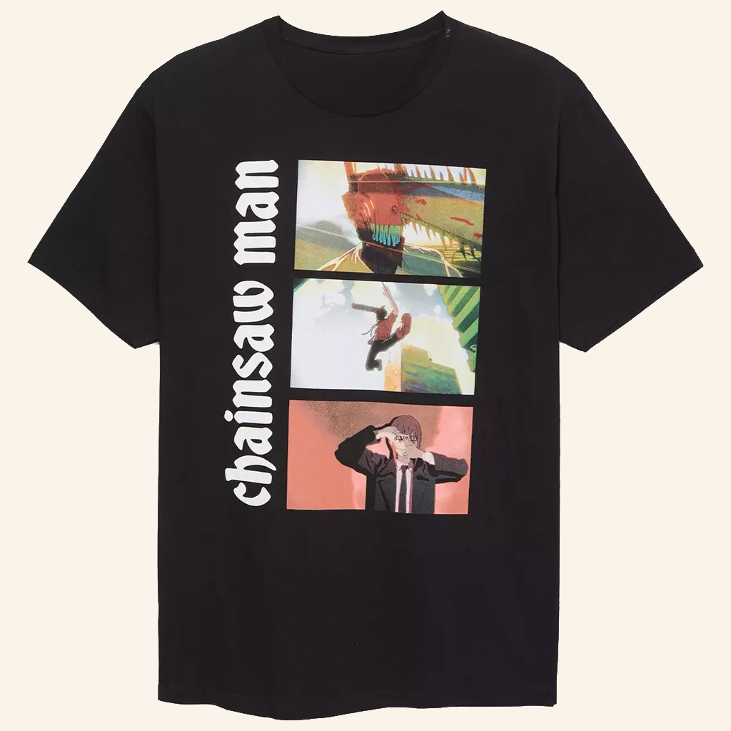 Chainsaw Man Merch Panel Portraits T-Shirt Cool Gifts For Anime Lovers