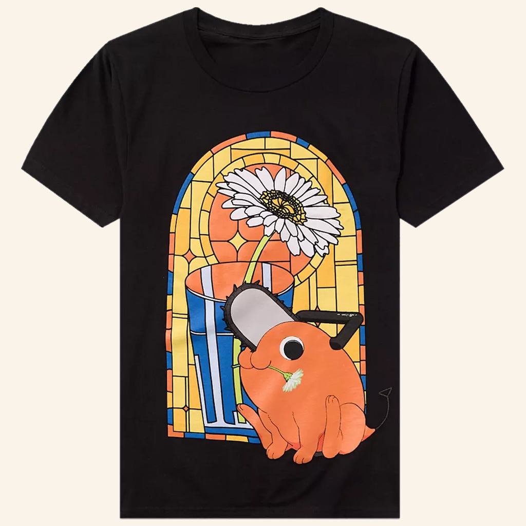 Chainsaw Man Merch Pochita Stained Glass T-Shirt Best Gifts Ideas For Friends