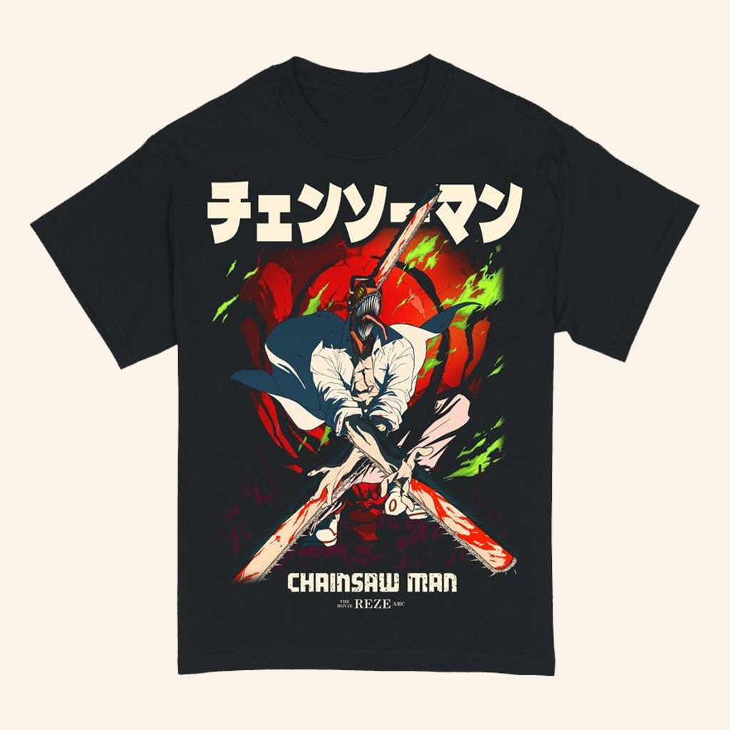 Chainsaw Man Merch Reze Cover T-Shirt Unique Gifts For Anime Lovers