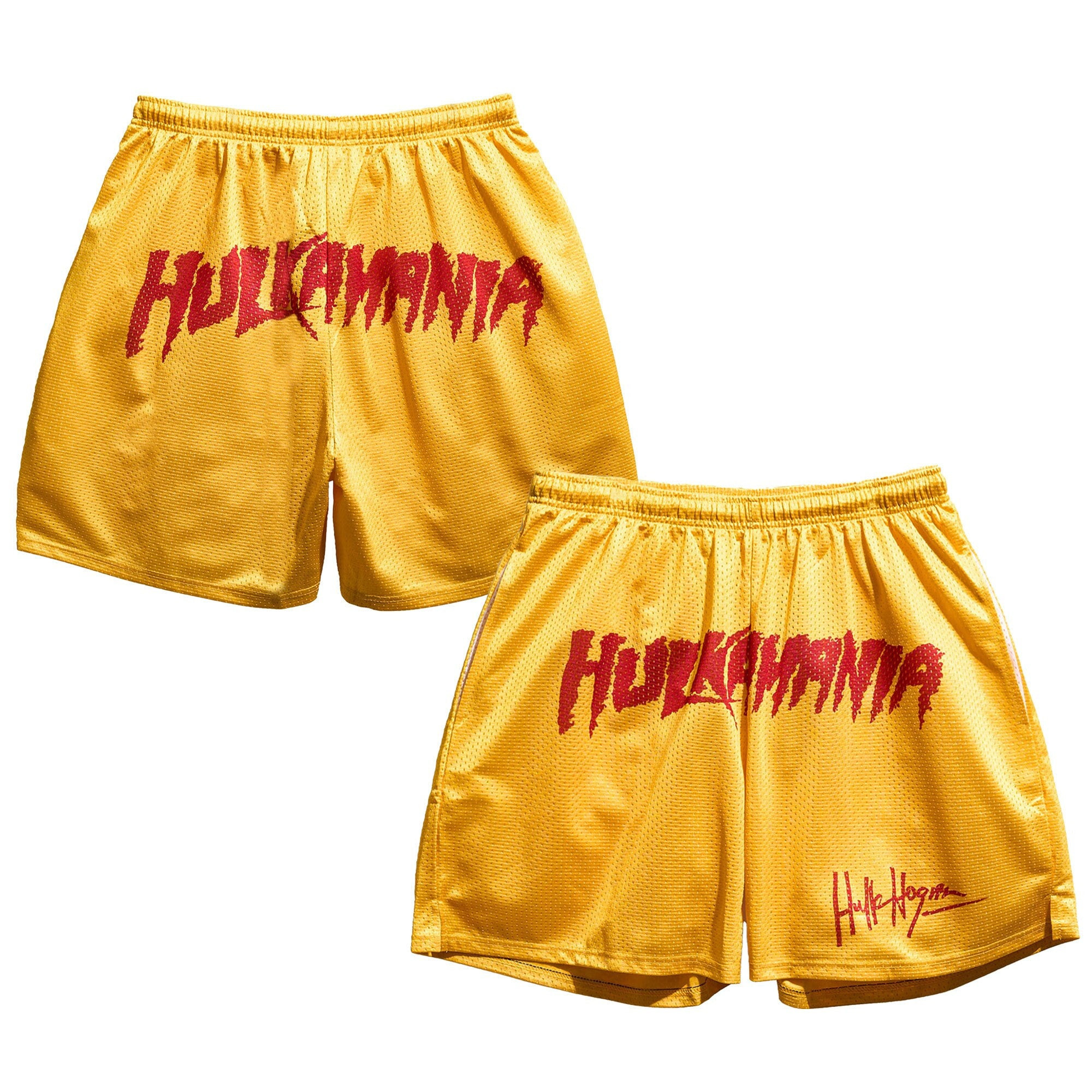 Chalk Line Yellowred Hulk Hogan Hulkamania Retro Shorts Hulk Hogan Merch