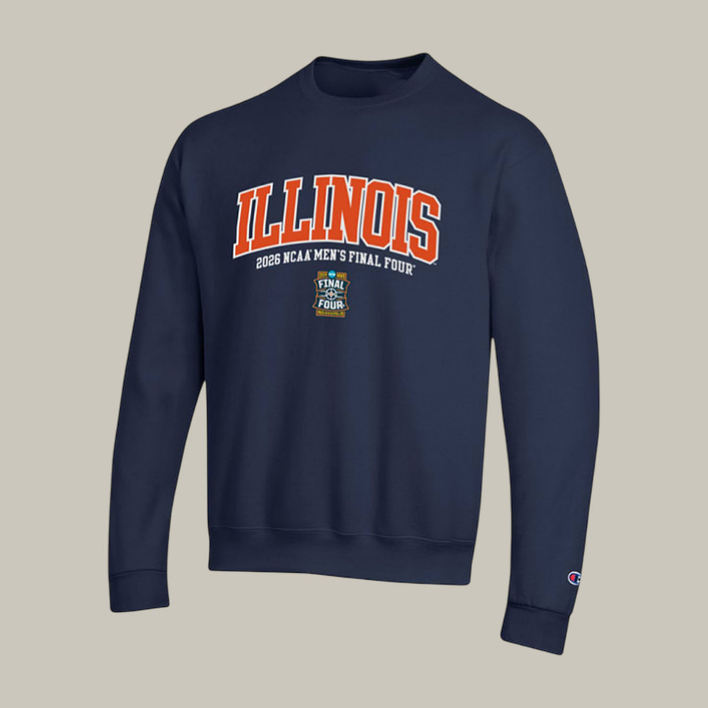 Champion Illinois Fighting Illini 2026 NCAA Men's Final Four Sweatshirt Game Day Clothing Present For Dad